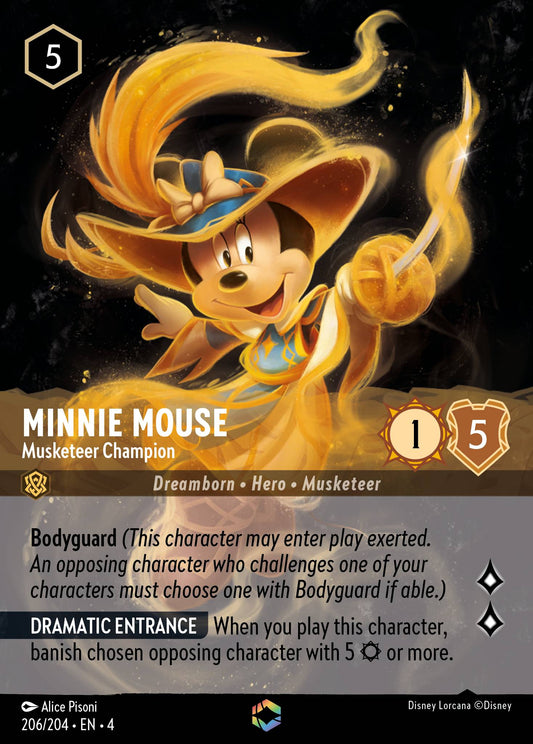 Minnie Mouse - Musketeer Champion (Enchanted) - Enchanted Lorcana Holofoil Card