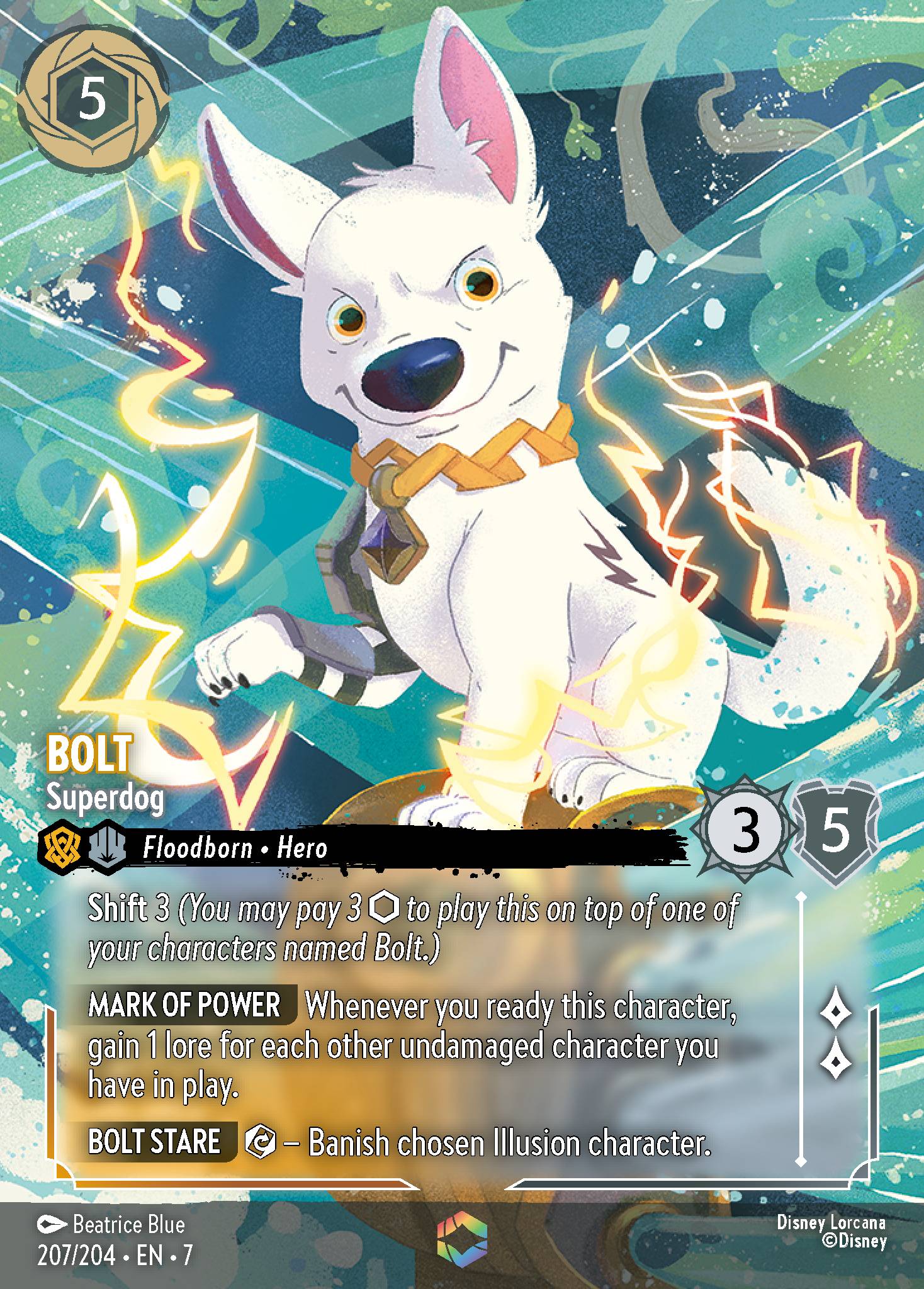 Bolt - Superdog (Enchanted) - Enchanted Lorcana Holofoil Card
