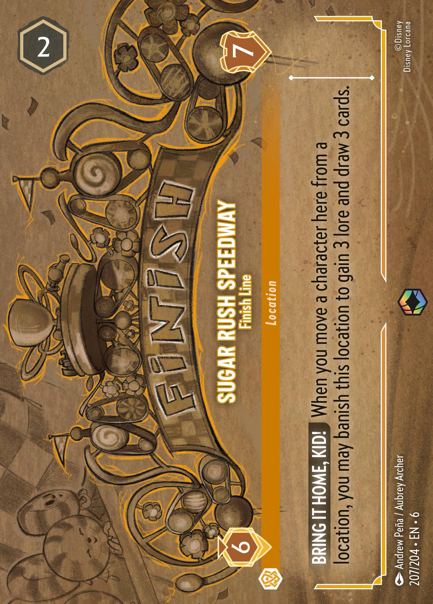 Sugar Rush Speedway - Finish Line (Enchanted) - Enchanted Lorcana Holofoil Card