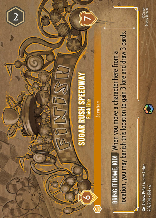 Sugar Rush Speedway - Finish Line (Enchanted) - Enchanted Lorcana Holofoil Card