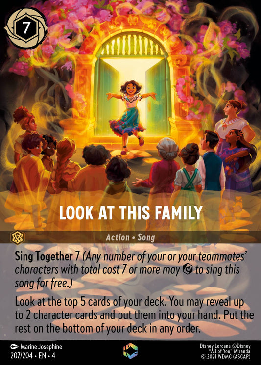 Look at This Family (Enchanted) - Enchanted Lorcana Holofoil Card