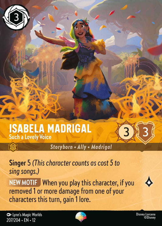 Isabela Madrigal - Such a Lovely Voice - Epic Lorcana Card