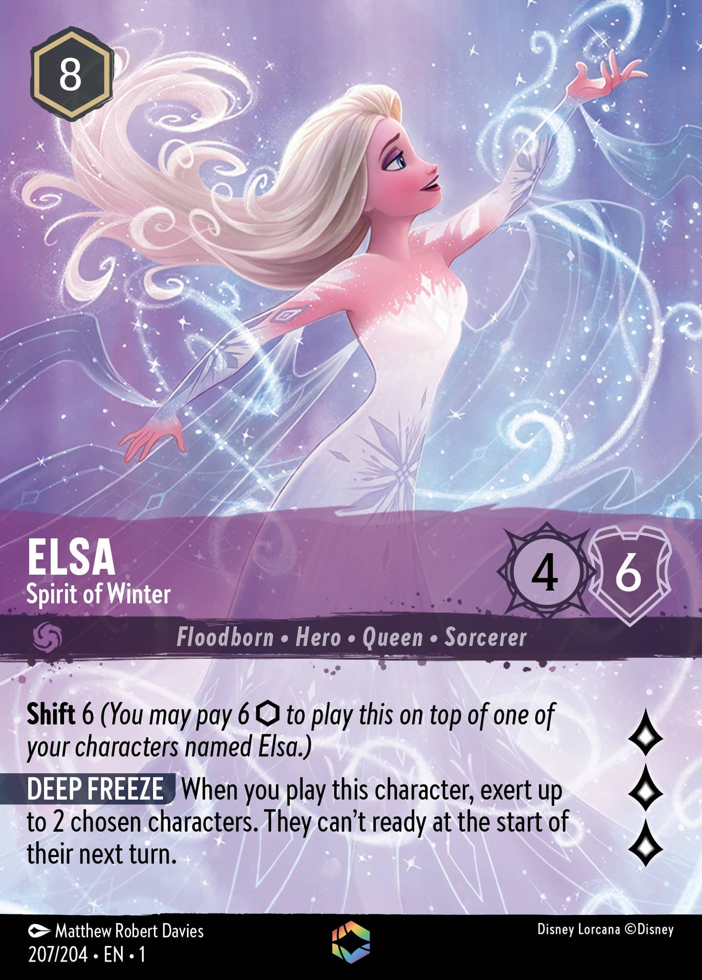 Elsa - Spirit of Winter (Enchanted) - Enchanted Lorcana Holofoil Card