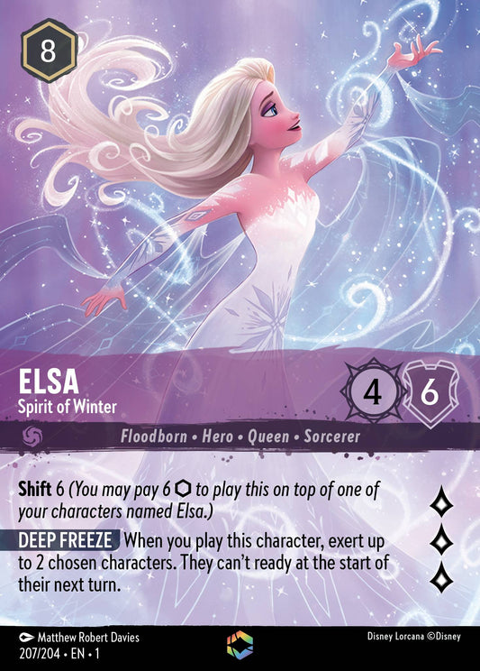 Elsa - Spirit of Winter (Enchanted) - Enchanted Lorcana Holofoil Card