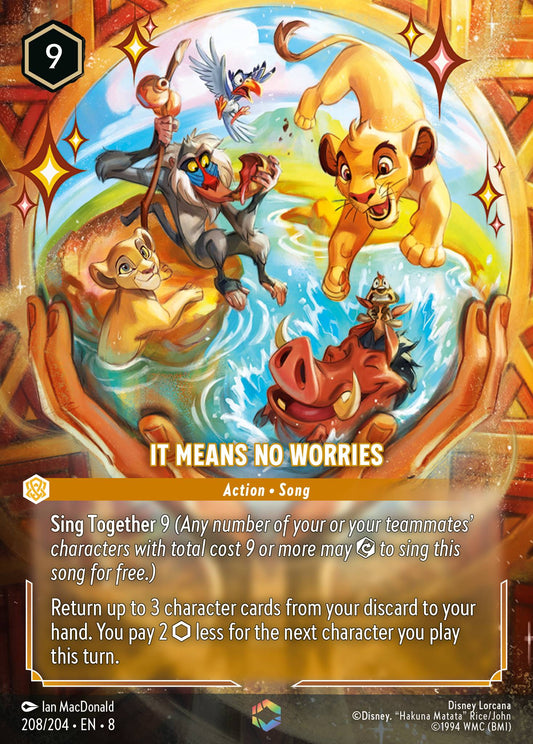 It Means No Worries (Enchanted) - Enchanted Lorcana Holofoil Card