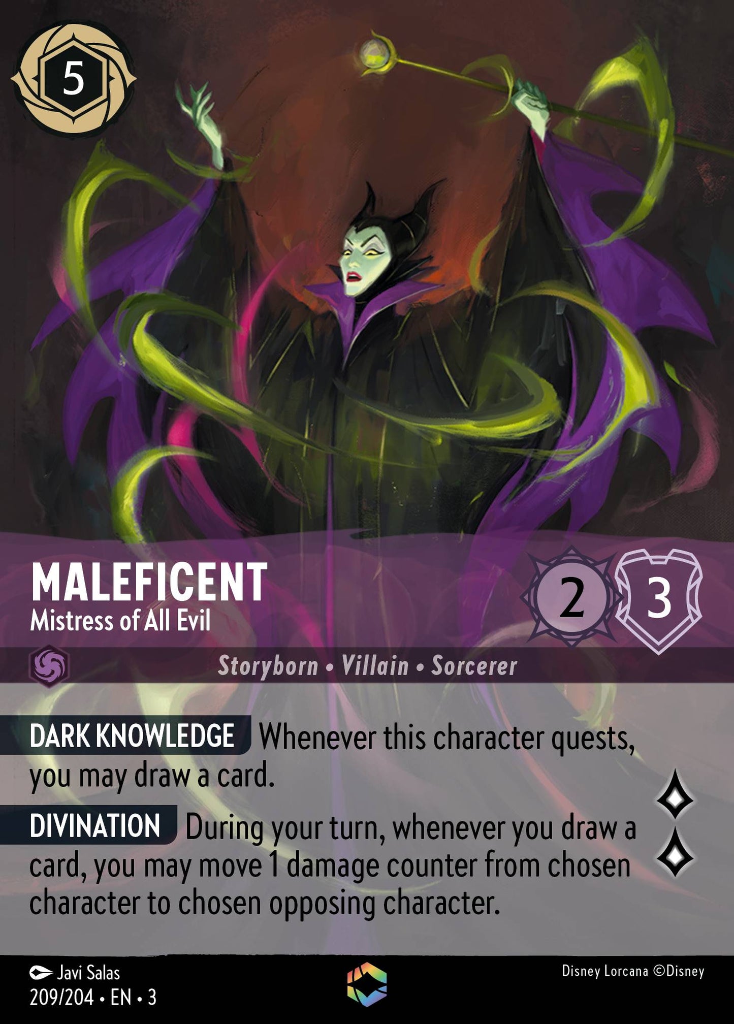 Maleficent - Mistress of All Evil (Enchanted) - Enchanted Lorcana Holofoil Card