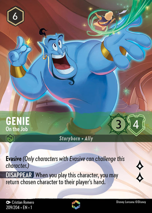 Genie - On the Job (Enchanted) - Enchanted Lorcana Holofoil Card