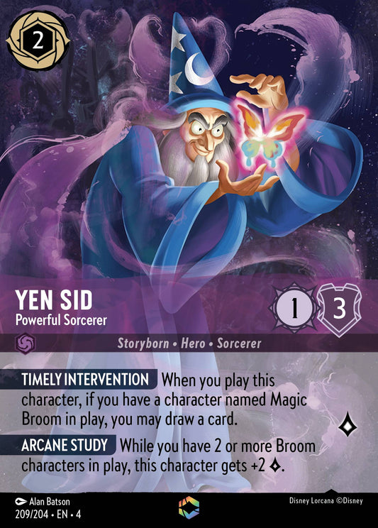 Yen Sid - Powerful Sorcerer (Enchanted) - Enchanted Lorcana Holofoil Card