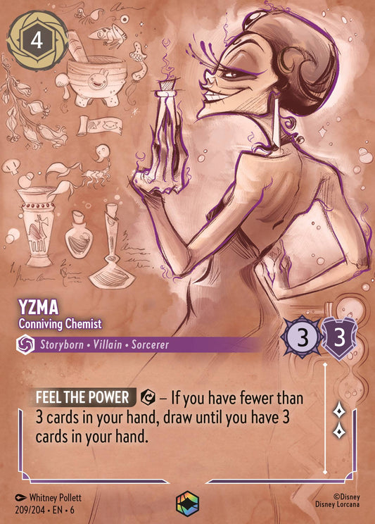 Yzma - Conniving Chemist (Enchanted) - Enchanted Lorcana Holofoil Card