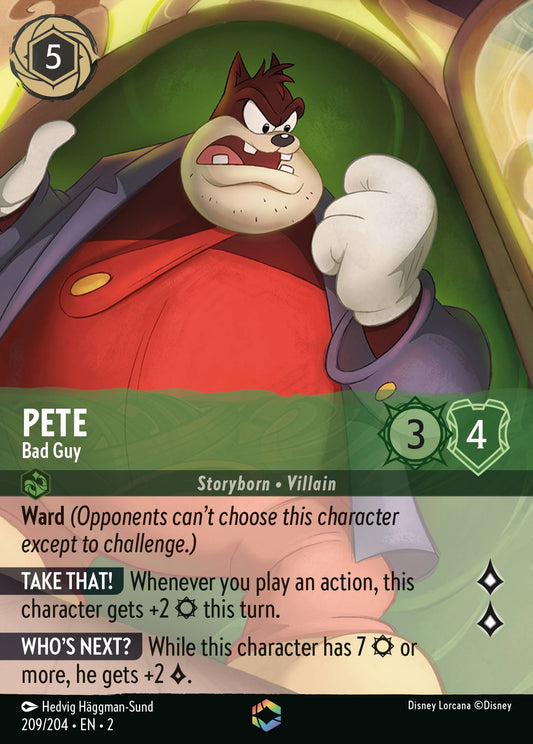Pete - Bad Guy (Enchanted) - Enchanted Lorcana Holofoil Card