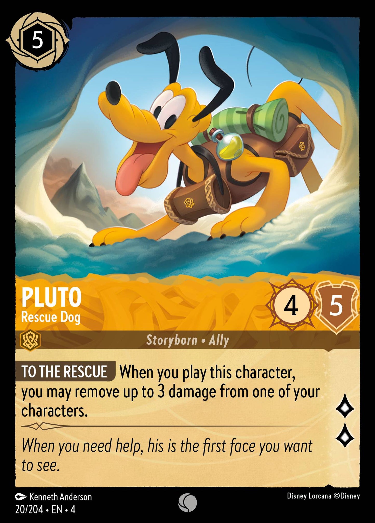 Pluto - Rescue Dog - Disney Lorcana Card