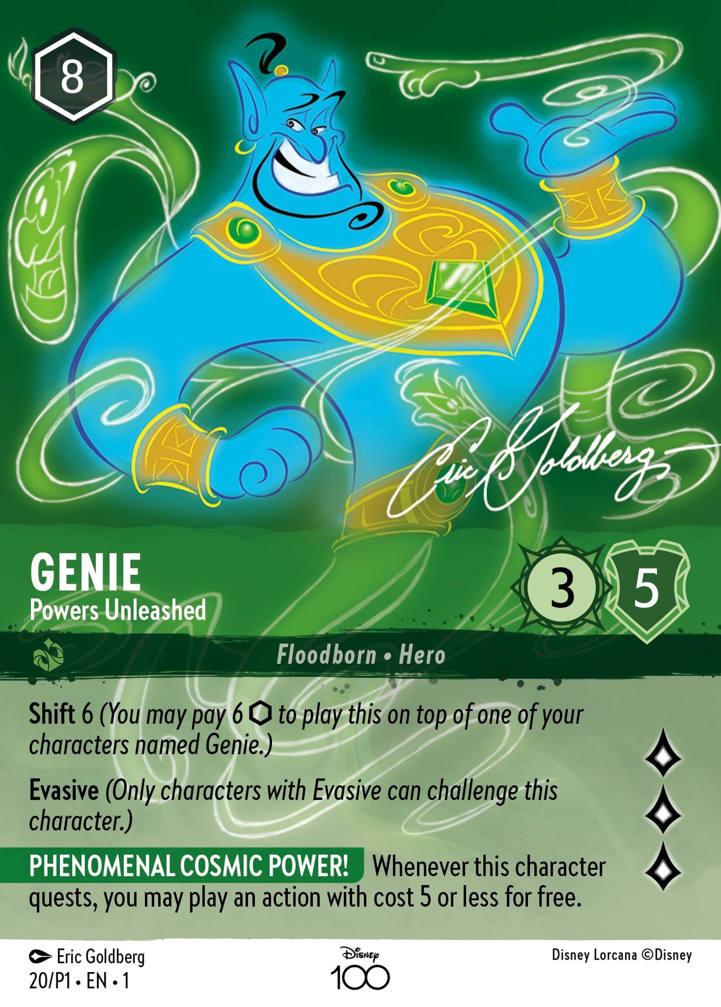 Genie - Powers Unleashed - Disney100 Promos - Holofoil