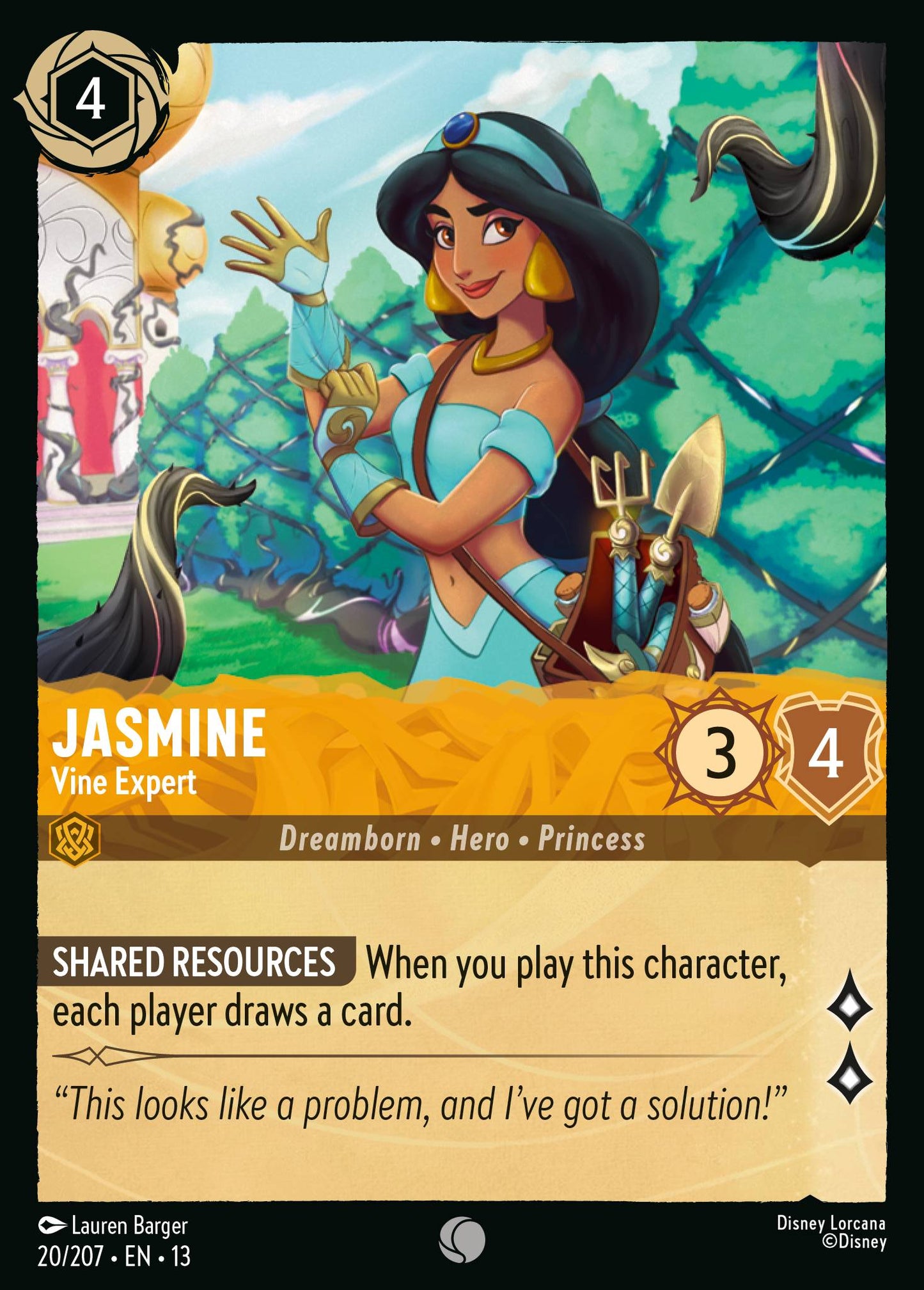 Jasmine - Vine Expert - Common Lorcana Card