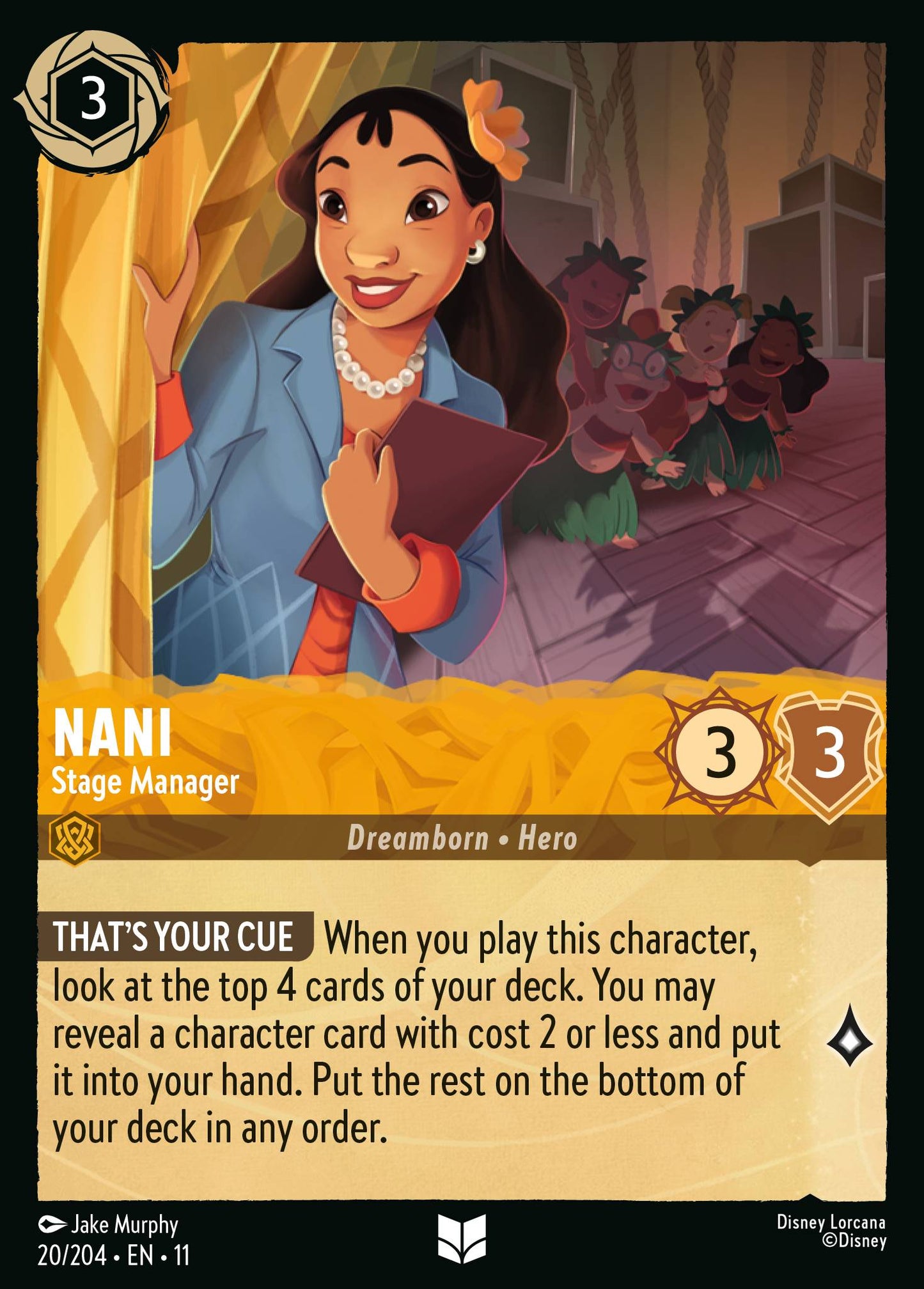 Nani - Stage Manager - Uncommon Lorcana Card