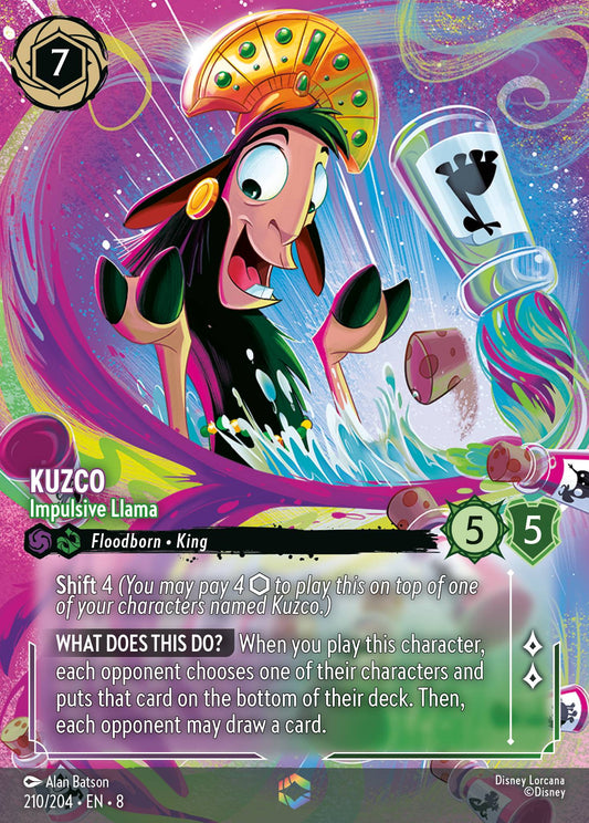 Kuzco - Impulsive Llama (Enchanted) - Enchanted Lorcana Holofoil Card