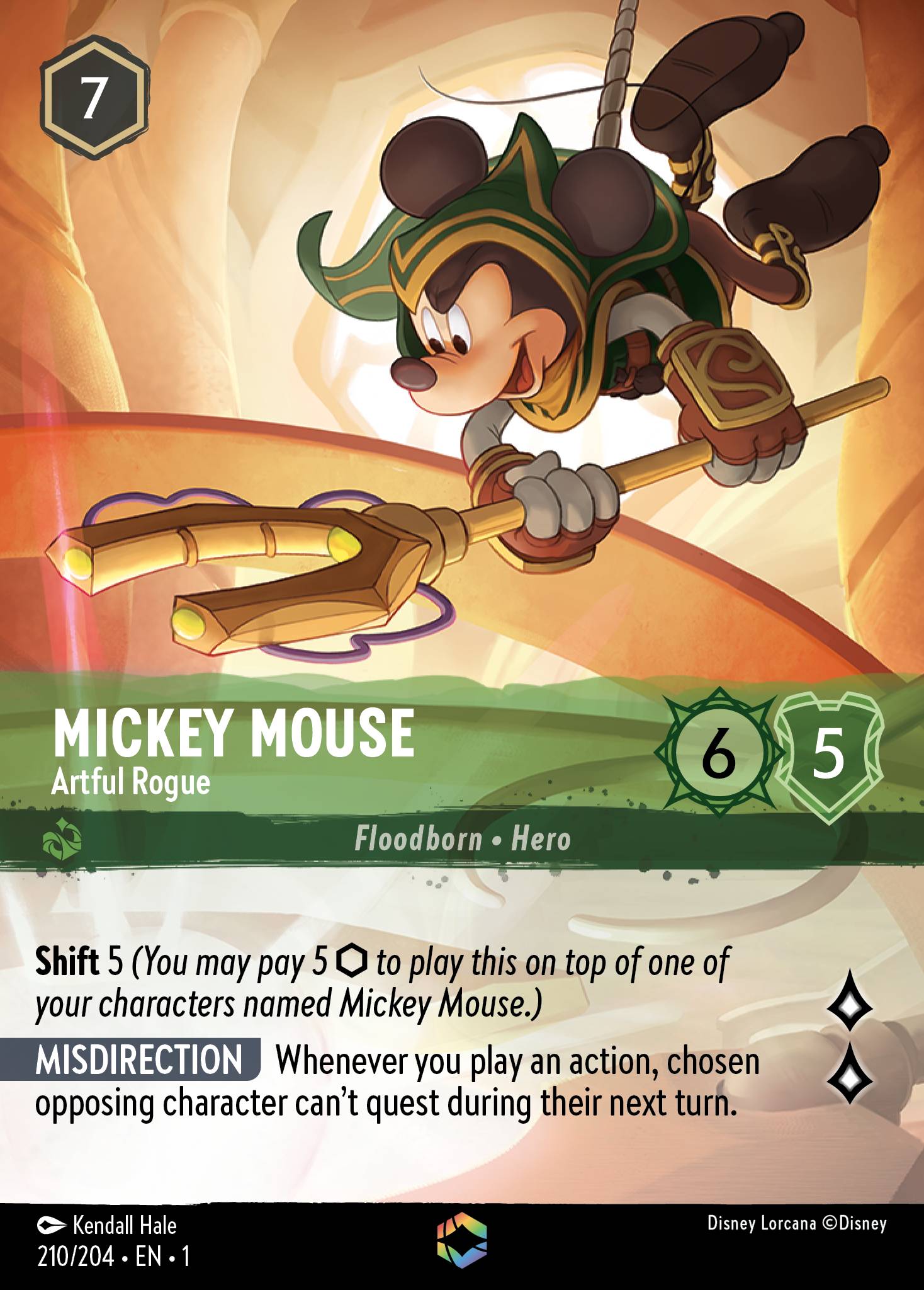 Mickey Mouse - Artful Rogue (Enchanted) - Enchanted Lorcana Holofoil Card