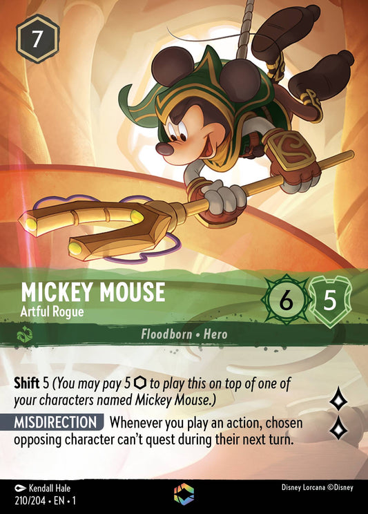 Mickey Mouse - Artful Rogue (Enchanted) - Enchanted Lorcana Holofoil Card