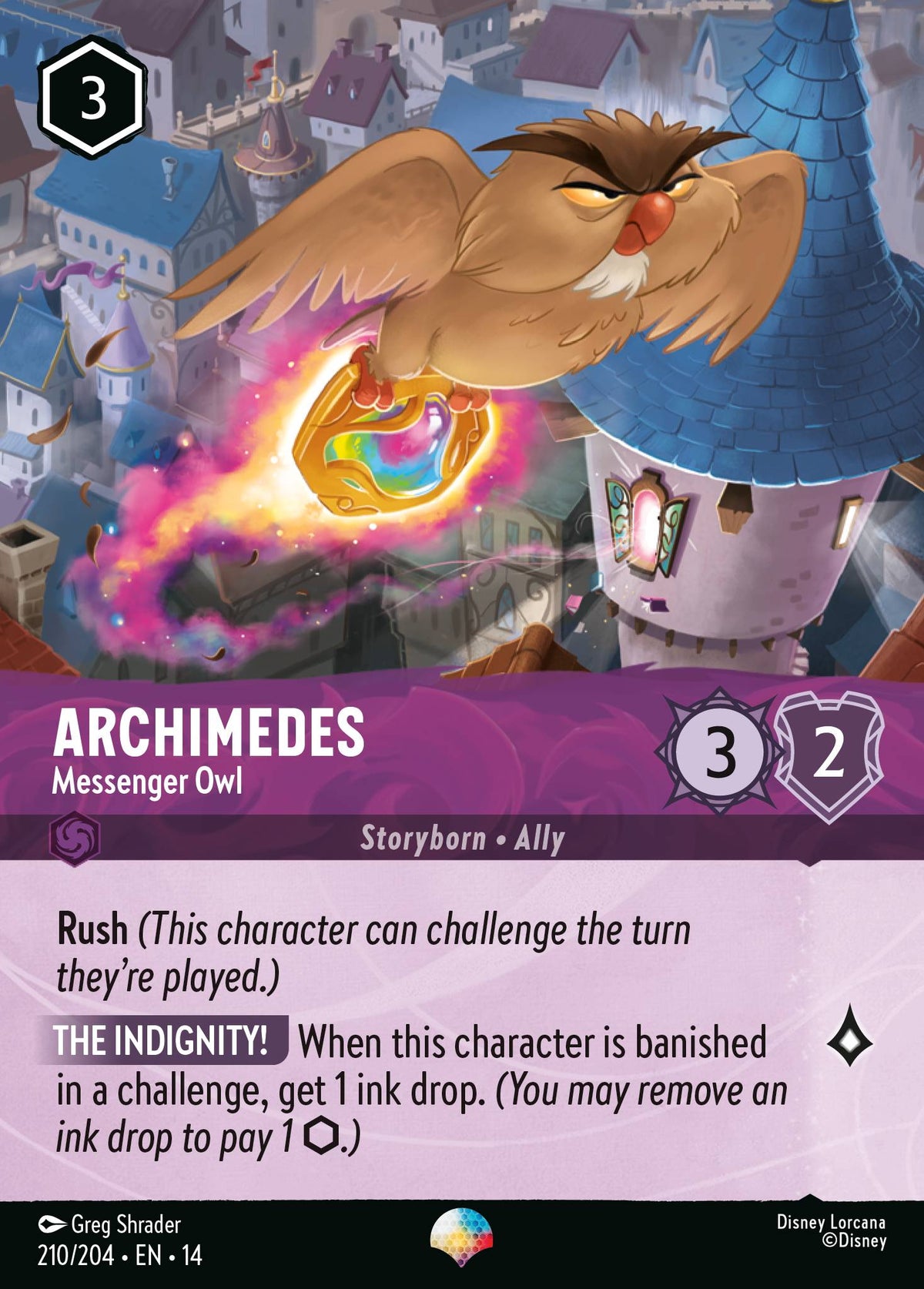 Archimedes - Messenger Owl (Epic) - Disney Lorcana