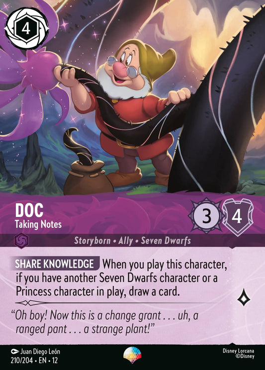 Doc - Taking Notes (Epic) - Disney Lorcana
