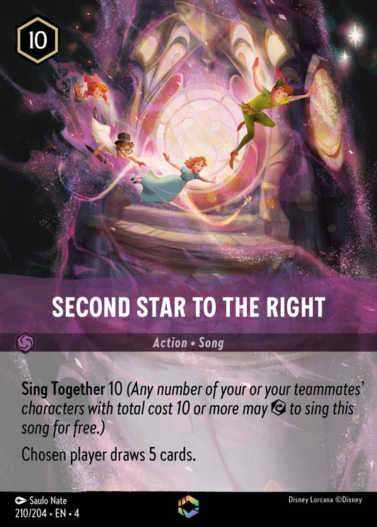 Second Star to the Right (Enchanted) - Enchanted Lorcana Holofoil Card