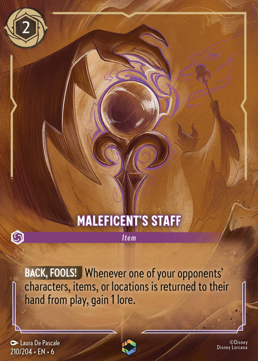 Maleficent's Staff (Enchanted) - Enchanted Lorcana Holofoil Card