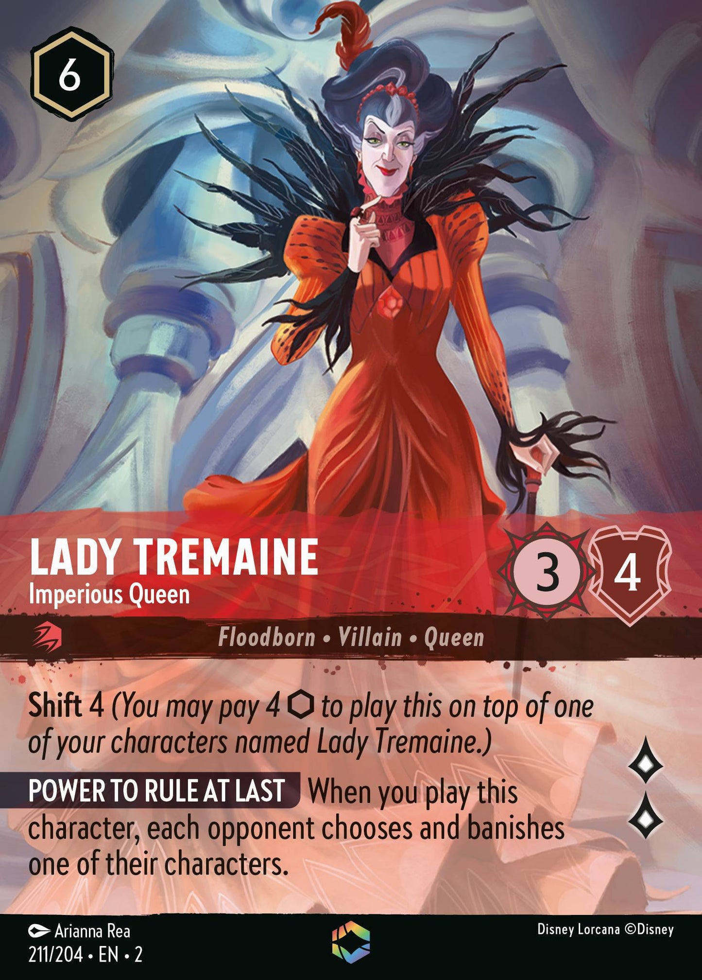 Lady Tremaine - Imperious Queen (Enchanted) - Enchanted Lorcana Holofoil Card