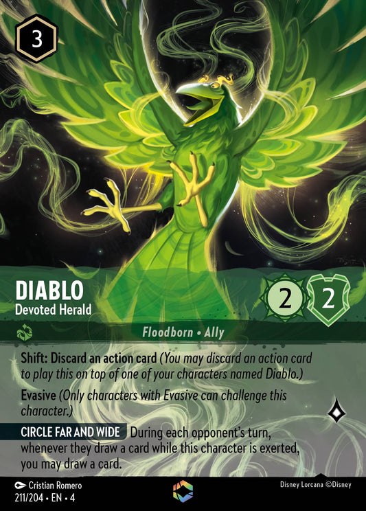 Diablo - Devoted Herald (Enchanted) - Enchanted Lorcana Holofoil Card