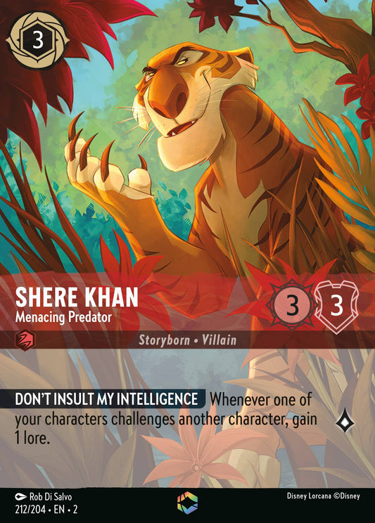 Shere Khan - Menacing Predator (Enchanted) - Enchanted Lorcana Holofoil Card