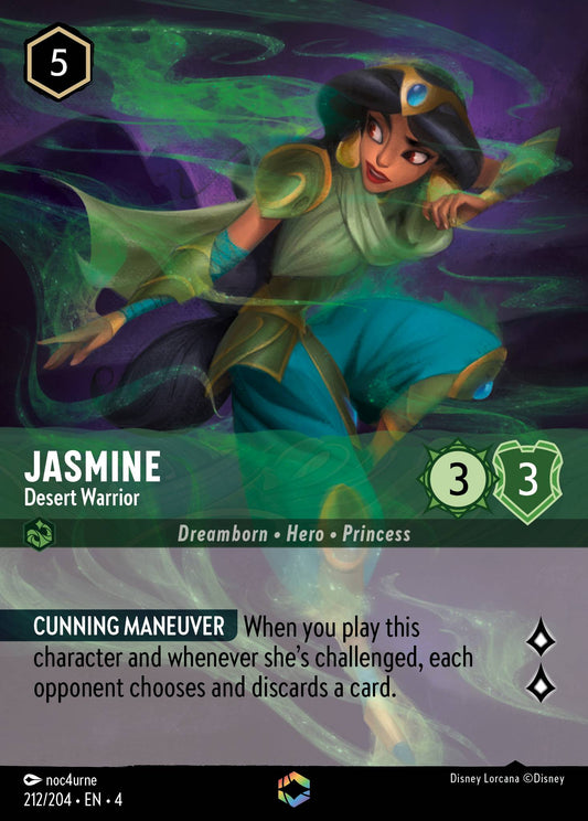 Jasmine - Desert Warrior (Enchanted) - Enchanted Lorcana Holofoil Card