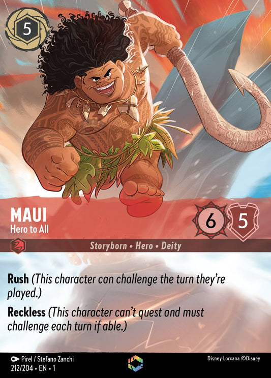 Maui - Hero to All (Enchanted) - Enchanted Lorcana Holofoil Card