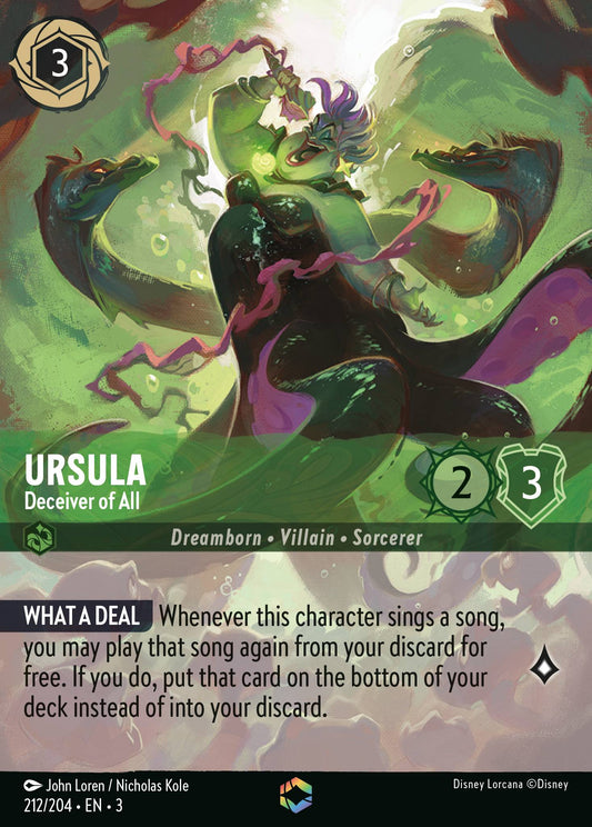 Ursula - Deceiver of All (Enchanted) - Enchanted Lorcana Holofoil Card