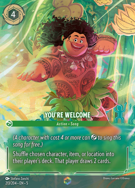 You're Welcome (Enchanted) - Enchanted Lorcana Holofoil Card