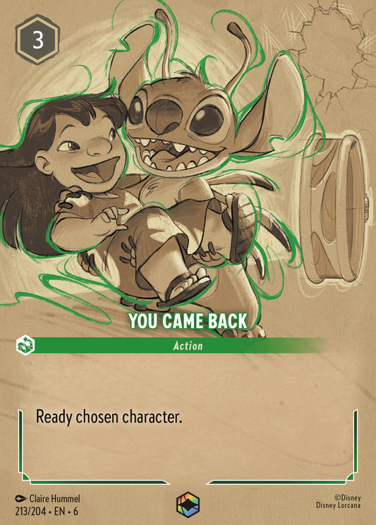 You Came Back (Enchanted) - Enchanted Lorcana Holofoil Card