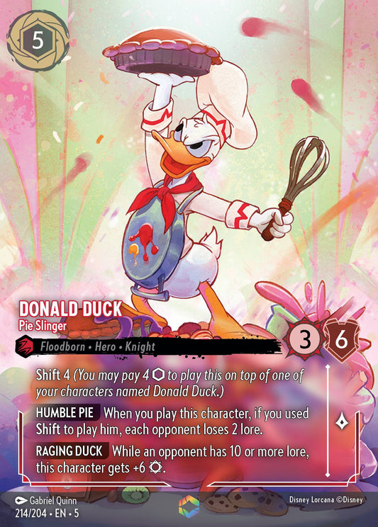 Donald Duck - Pie Slinger (Enchanted) - Enchanted Lorcana Holofoil Card