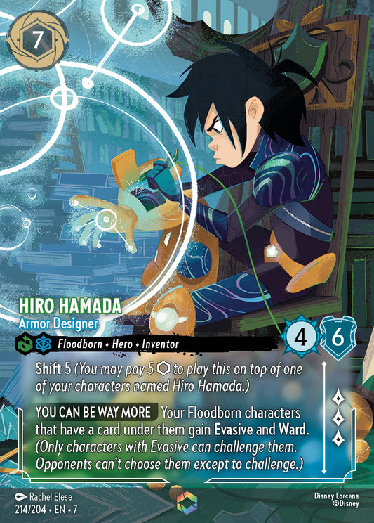 Hiro Hamada - Armor Designer (Enchanted) - Enchanted Lorcana Holofoil Card
