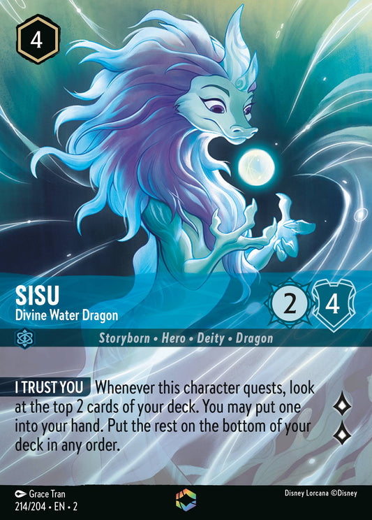 Sisu - Divine Water Dragon (Enchanted) - Enchanted Lorcana Holofoil Card