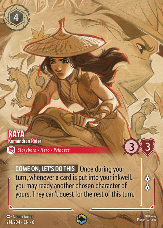 Raya - Kumandran Rider (Enchanted) - Enchanted Lorcana Holofoil Card