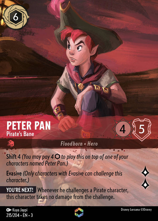 Peter Pan - Pirate's Bane (Enchanted) - Enchanted Lorcana Holofoil Card