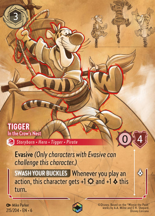 Tigger - In the Crow's Nest (Enchanted) - Enchanted Lorcana Holofoil Card