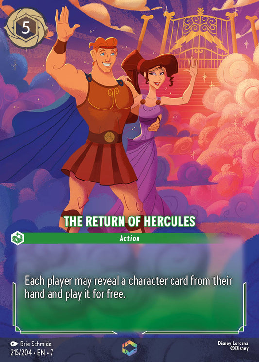 The Return of Hercules (Enchanted) - Enchanted Lorcana Holofoil Card
