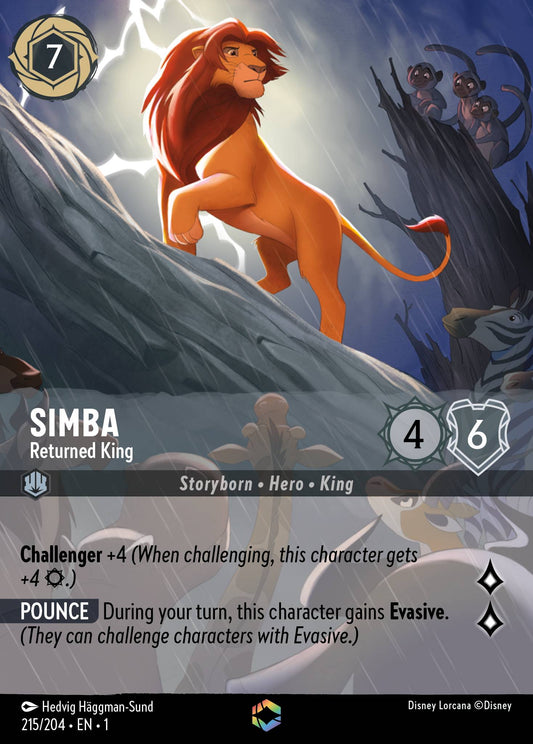 Simba - Returned King (Enchanted) - Enchanted Lorcana Holofoil Card