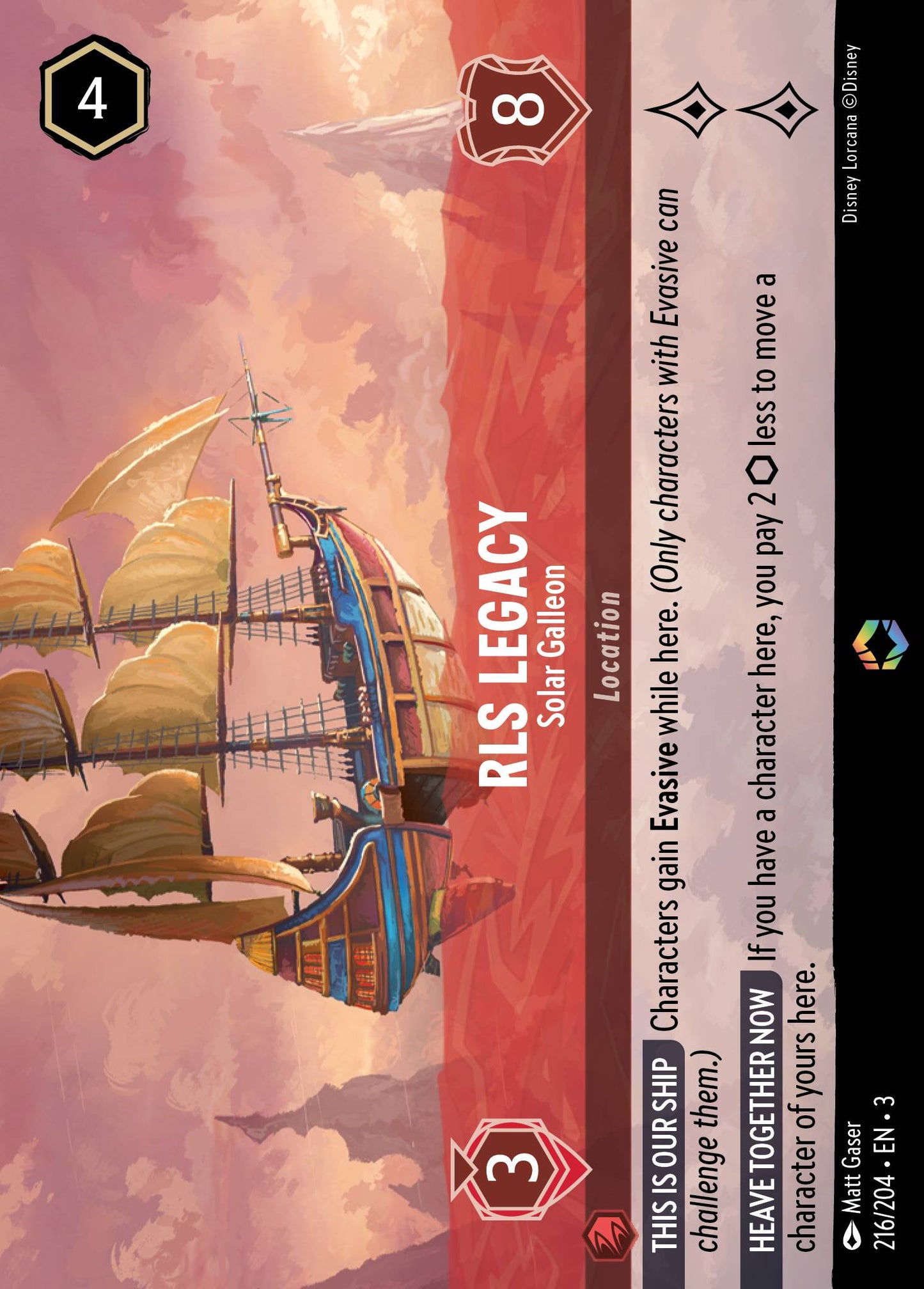 RLS Legacy - Solar Galleon (Enchanted) - Enchanted Lorcana Holofoil Card