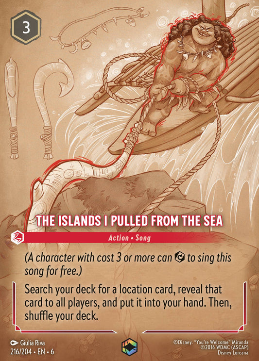 The Islands I Pulled From The Sea (Enchanted) - Enchanted Lorcana Holofoil Card