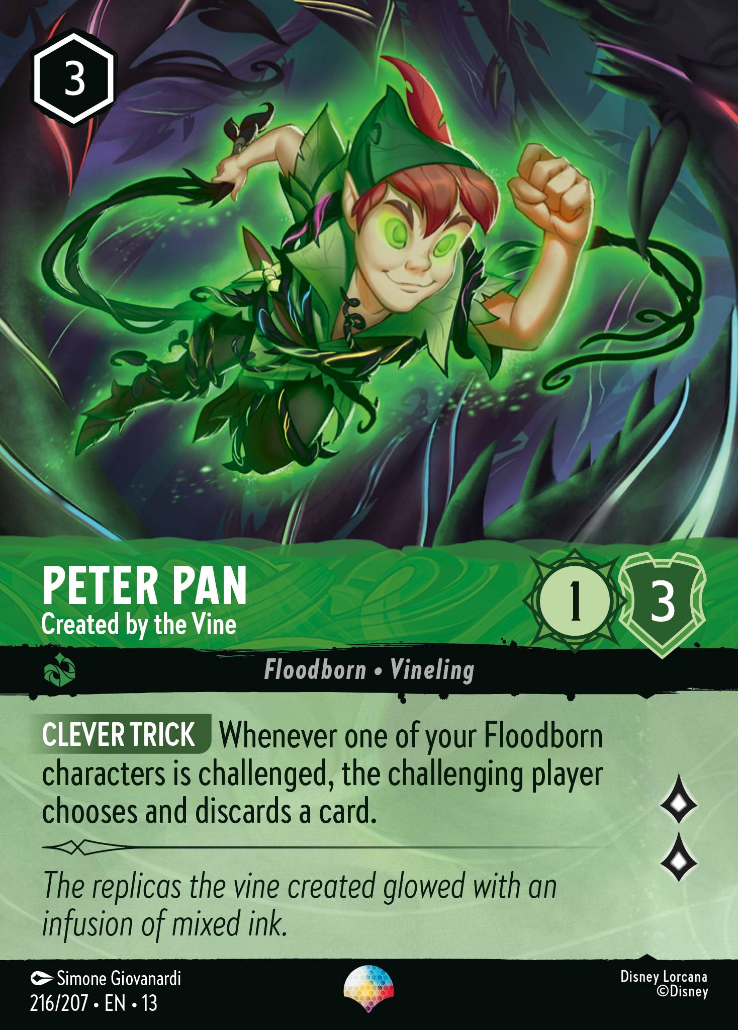 Peter Pan - Created by the Vine (Epic) - Disney Lorcana