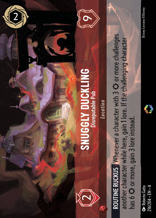 Snuggly Duckling - Disreputable Pub (Enchanted) - Enchanted Lorcana Holofoil Card