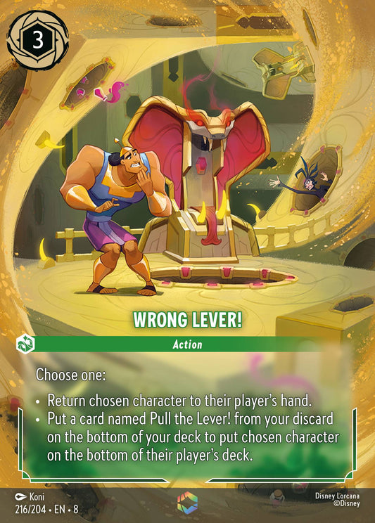 Wrong Lever! (Enchanted) - Enchanted Lorcana Holofoil Card