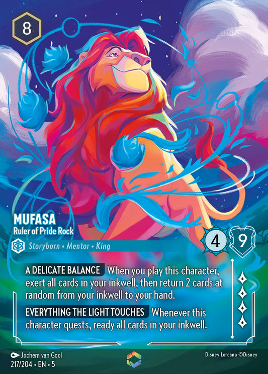 Mufasa - Ruler of Pride Rock (Enchanted) - Enchanted Lorcana Holofoil Card