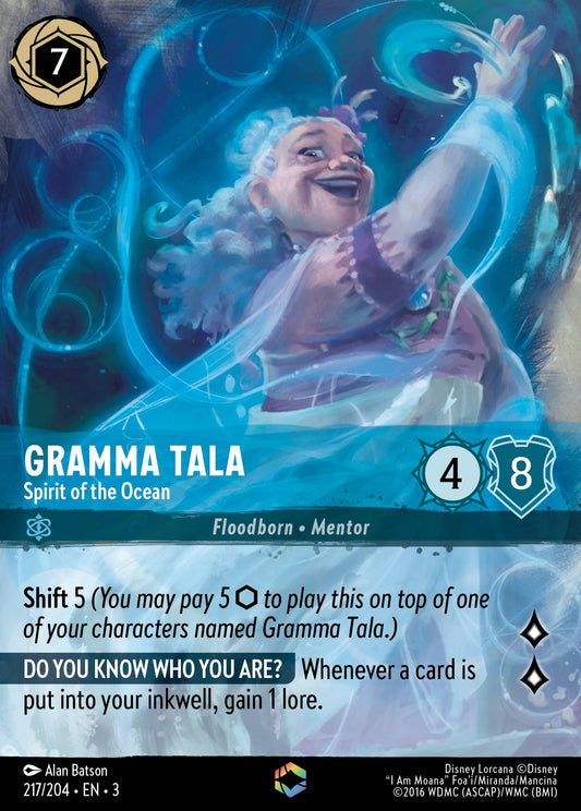 Gramma Tala - Spirit of the Ocean (Enchanted) - Enchanted Lorcana Holofoil Card