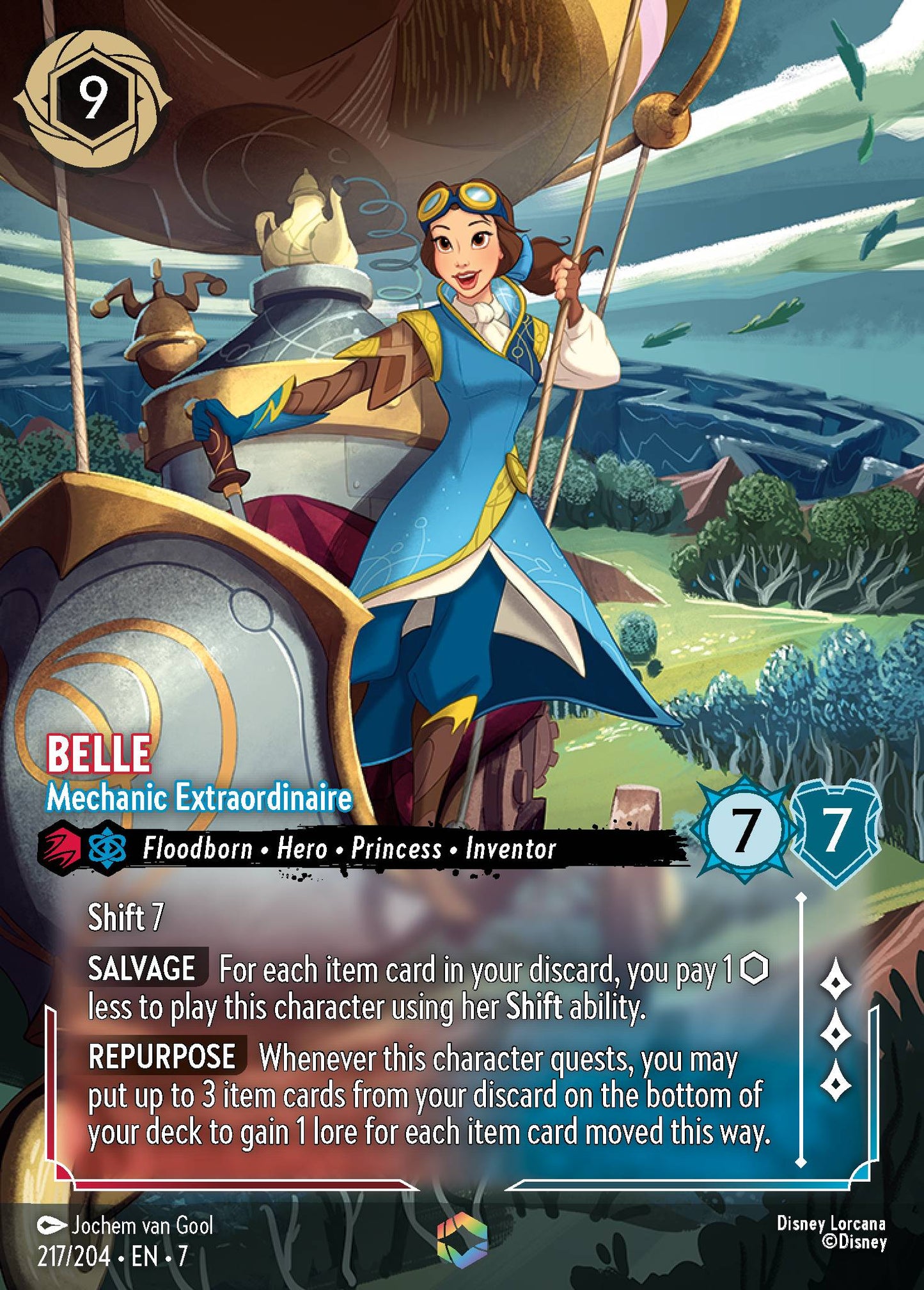 Belle - Mechanic Extraordinaire (Enchanted) - Enchanted Lorcana Holofoil Card