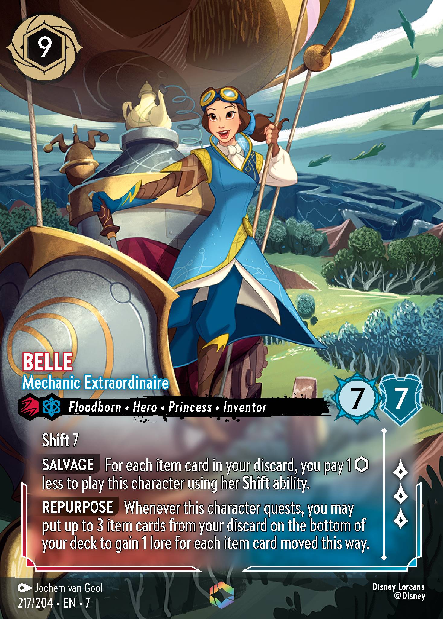 Belle - Mechanic Extraordinaire (Enchanted) - Enchanted Lorcana Holofoil Card